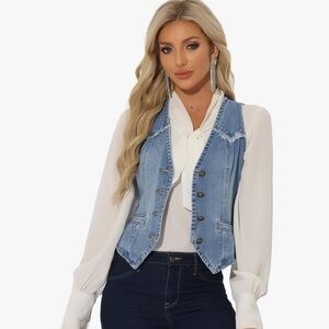 Blue Denim Vest by Bebe